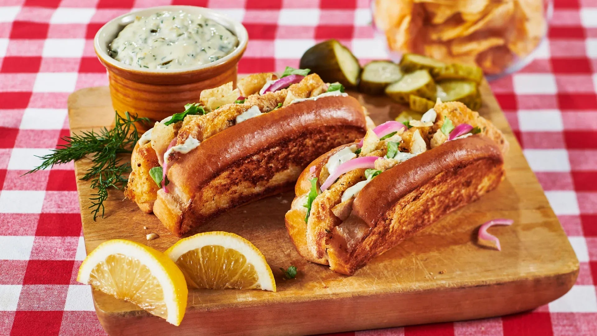 Crispy Fish and Chips Sandwich