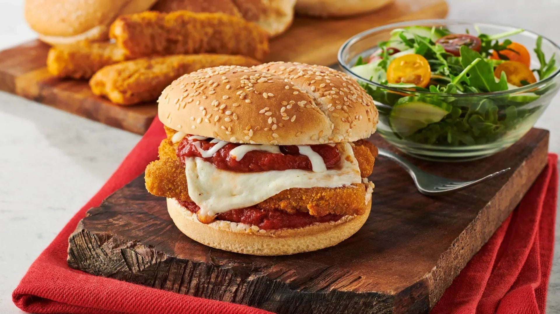 Quick Chicken Strip Parm Sandwich