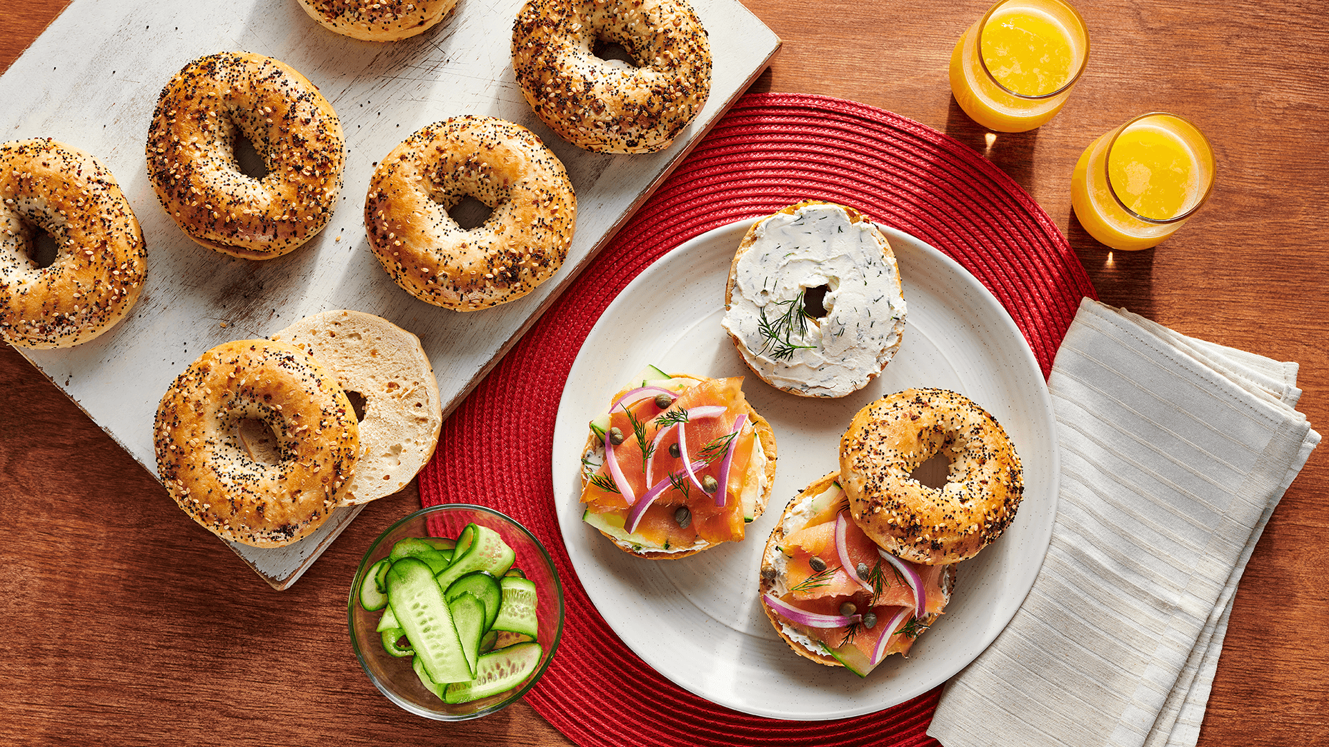 Smoked Salmon Bagel Sandwich