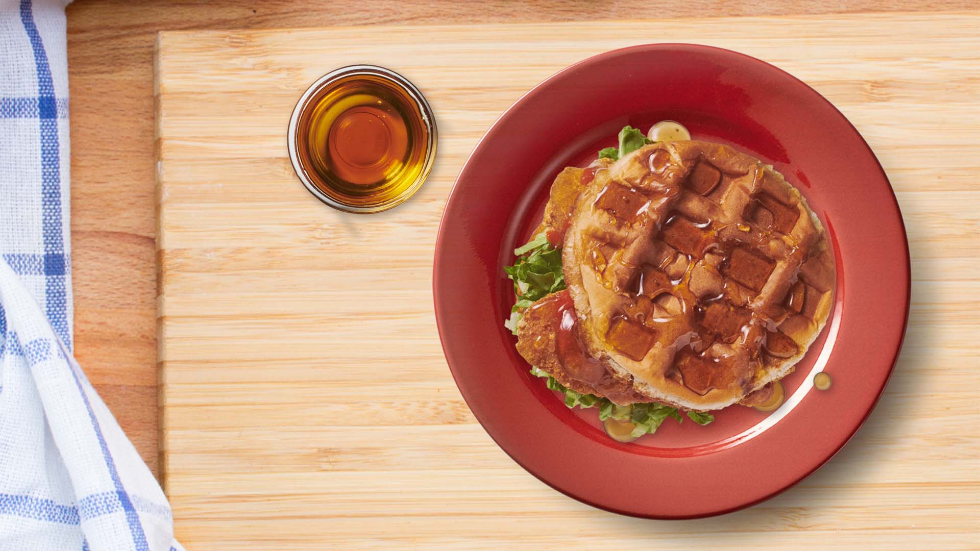 Crispy Chicken and “Waffle” Sandwich