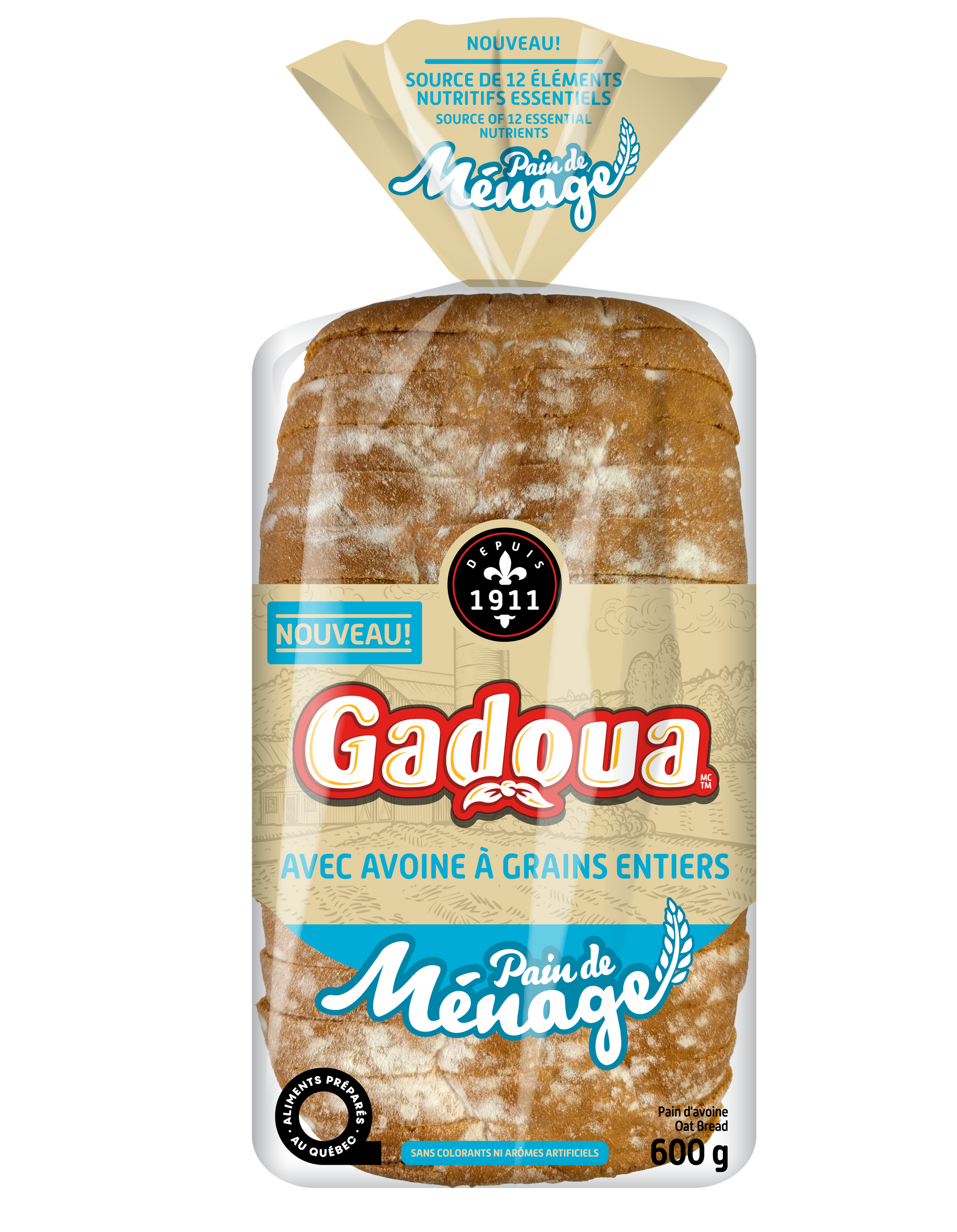 Pain avec avoine et grains entiers GadouaMD