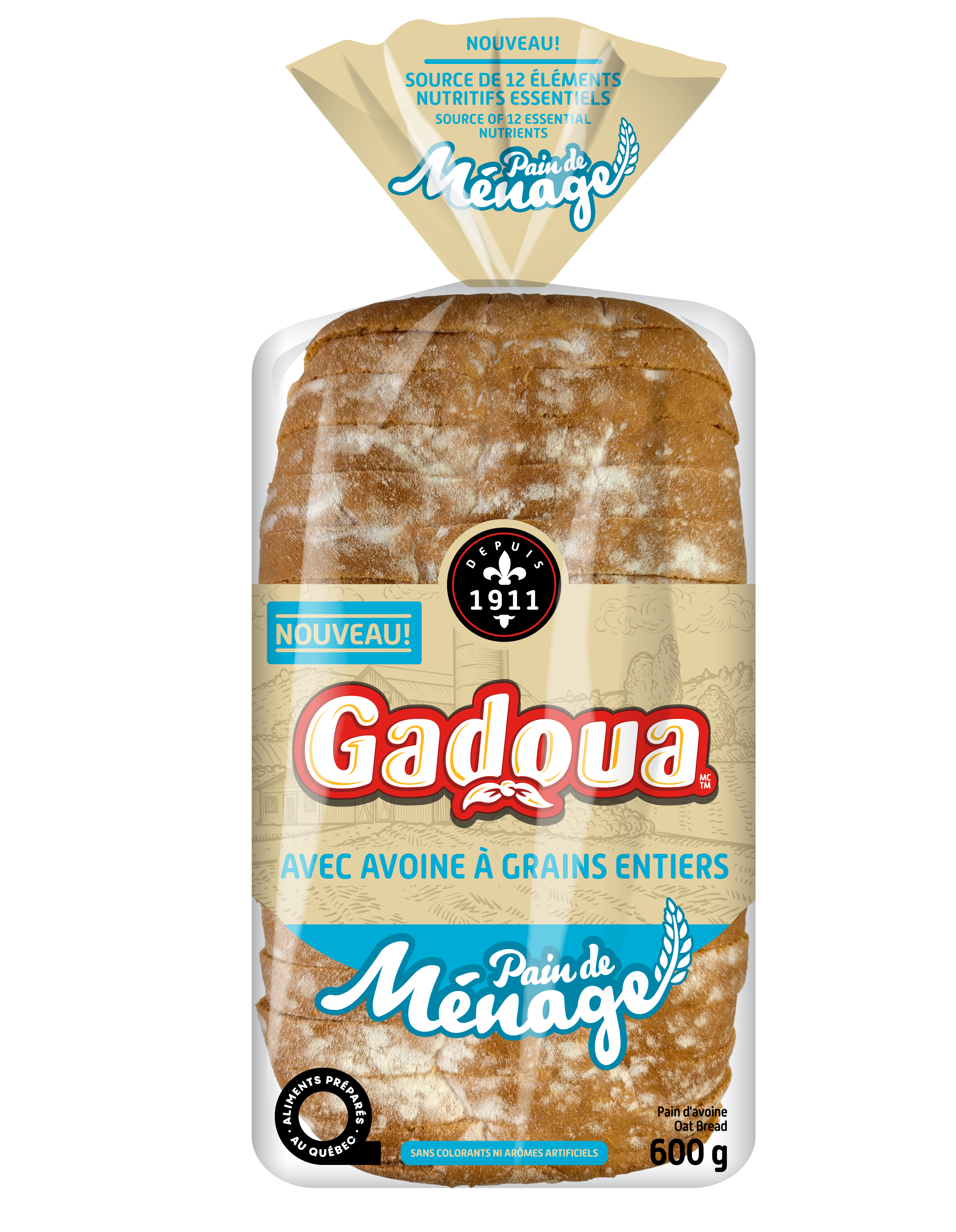 Pain avec avoine et grains entiers Gadoua<sup>MD</sup>
