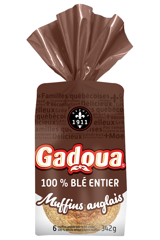Muffins anglais 100% blé entier Gadoua<sup>MD</sup>