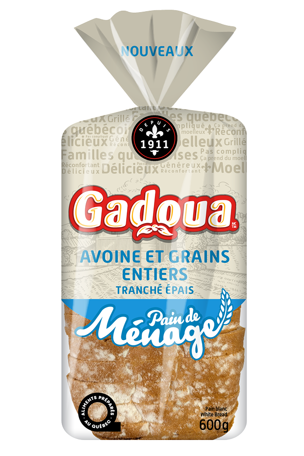Pain de Ménage avec avoine à grains entiers Gadoua<sup>MD</sup>