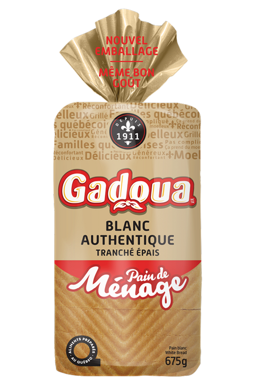 Pain de ménage blanc authentique tranché épais Gadoua<sup>MD</sup>
