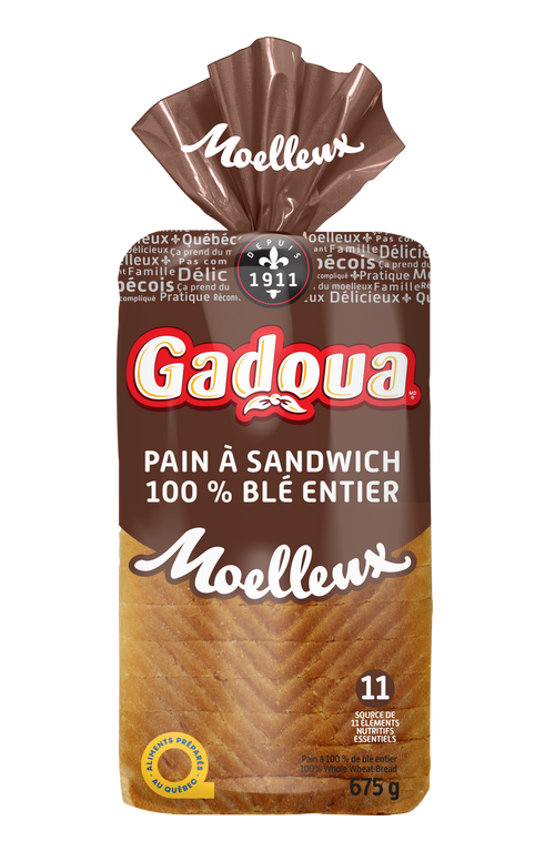 Pain à sandwich 100% blé entier Gadoua<sup>MD</sup>