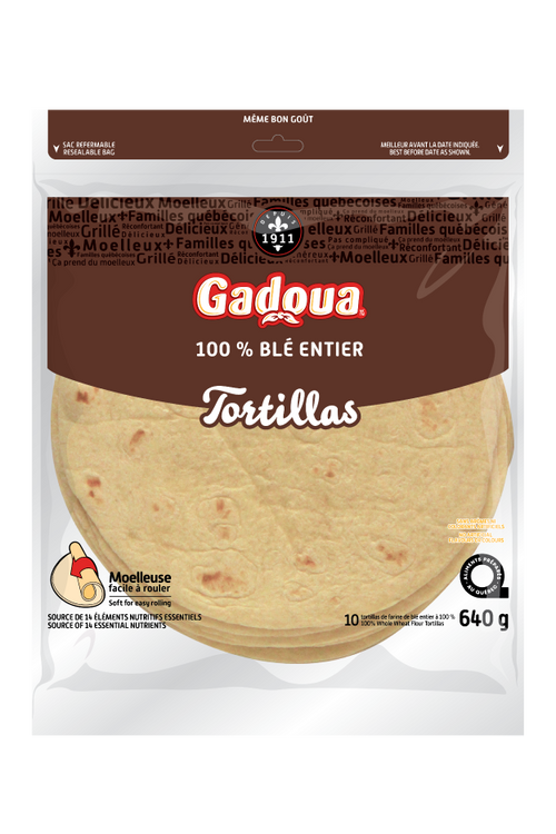 Tortillas 100% blé entier grandes Gadoua<sup>MD</sup>