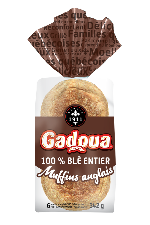 Muffins anglais 100% blé entier Gadoua<sup>MD</sup>