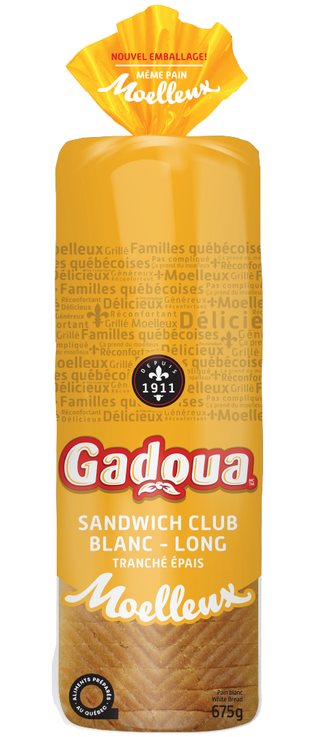 Gadoua<sup>TM</sup> Moelleux Thick Sliced White Club Sandwich Bread – Long