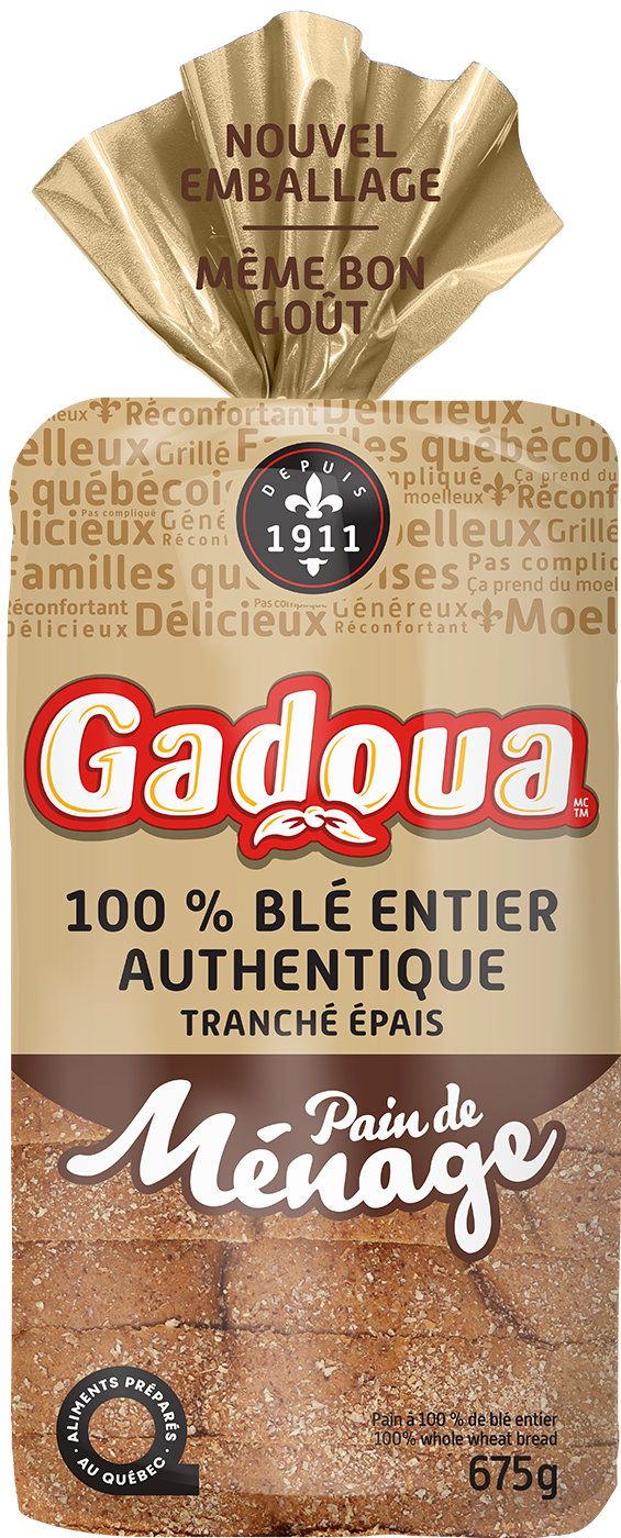 Gadoua<sup>TM</sup> Homestyle Thick Sliced Whole Wheat Bread