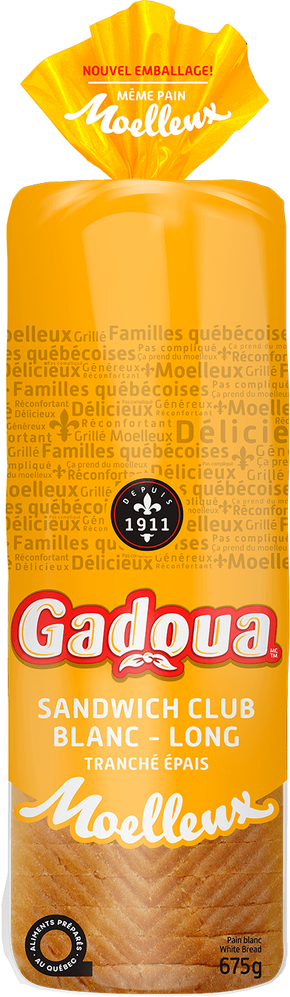 Gadoua<sup>TM</sup> Moelleux Thick Sliced White Club Sandwich Bread – Long