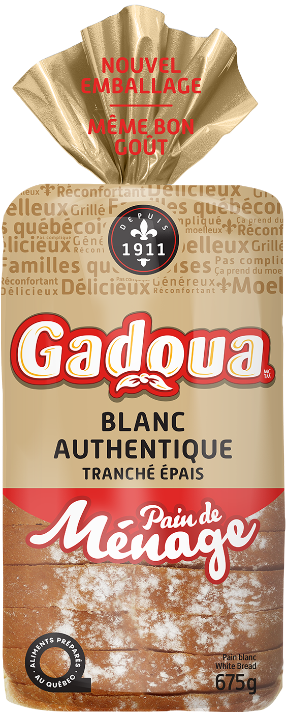 Pain de ménage blanc authentique tranché épais Gadoua<sup>MD</sup>