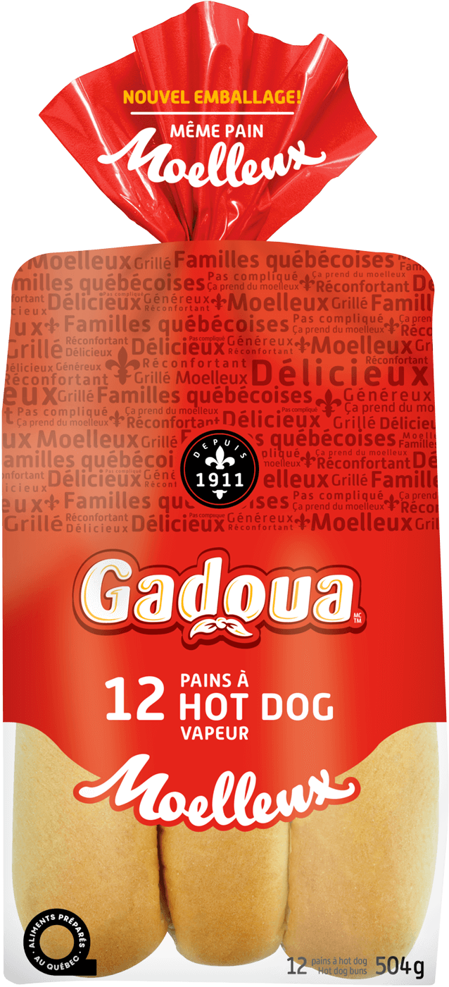 Gadoua® Steamed Hot Dog Buns 12’s