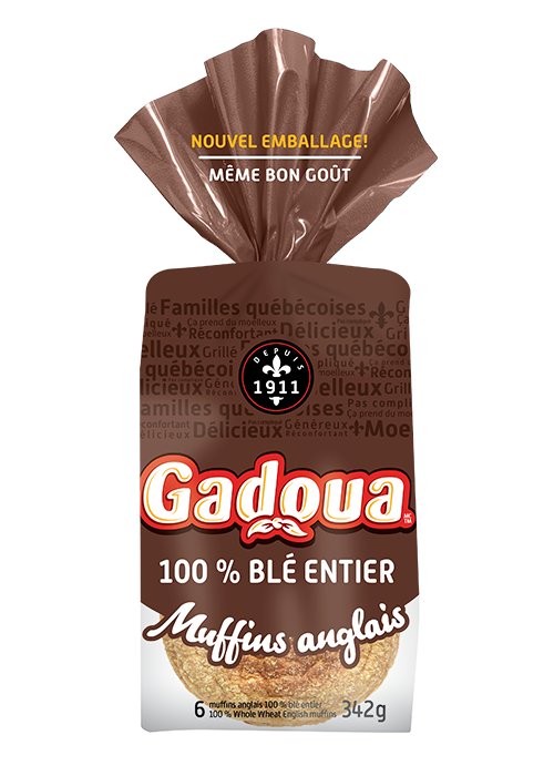 muffins anglais 100% blé entier Gadoua<sup>MD</sup>